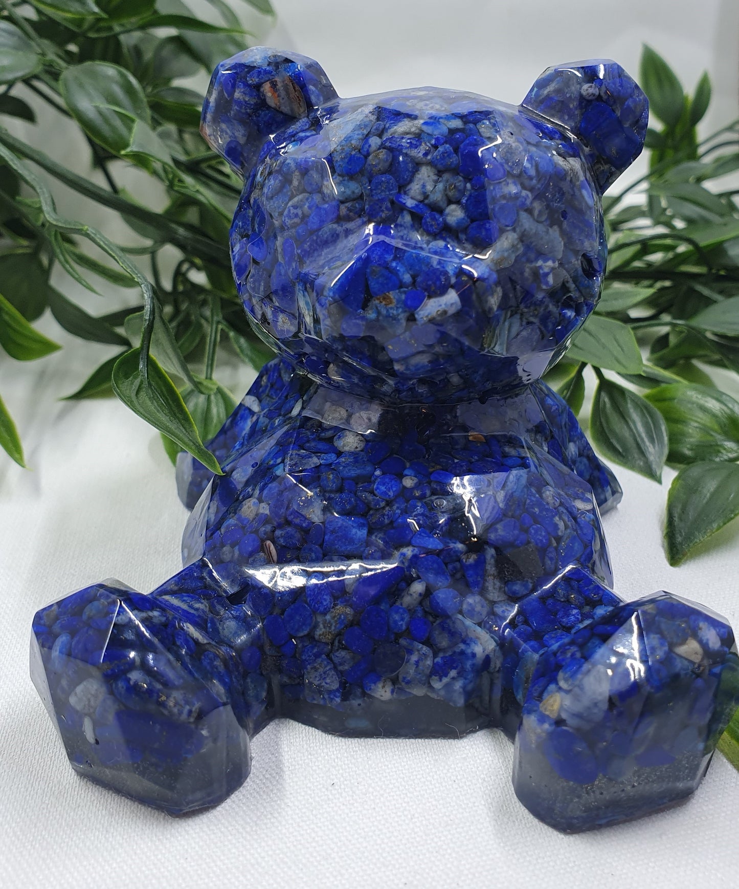 Sodalite Crystal Chip Resin Bear #1