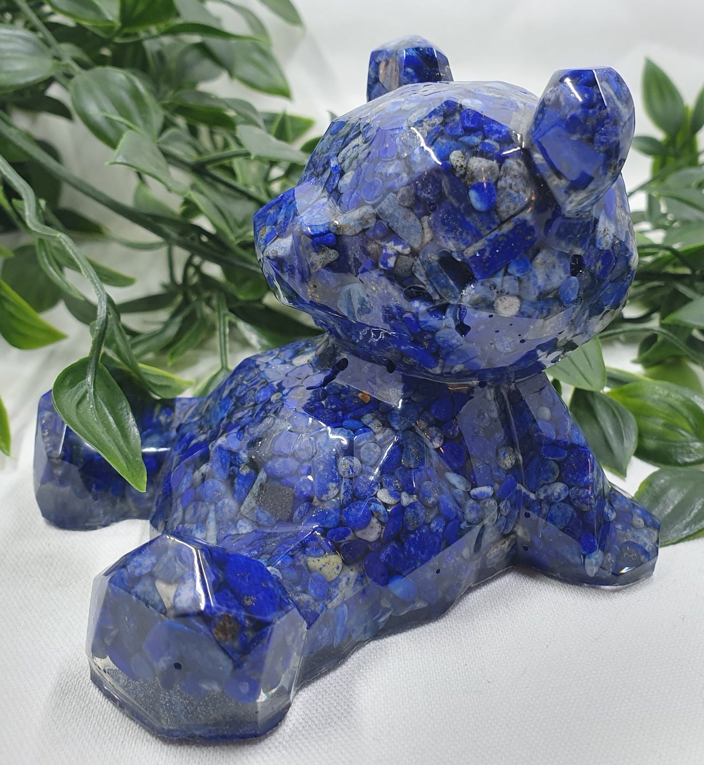 Sodalite Crystal Chip Resin Bear #1