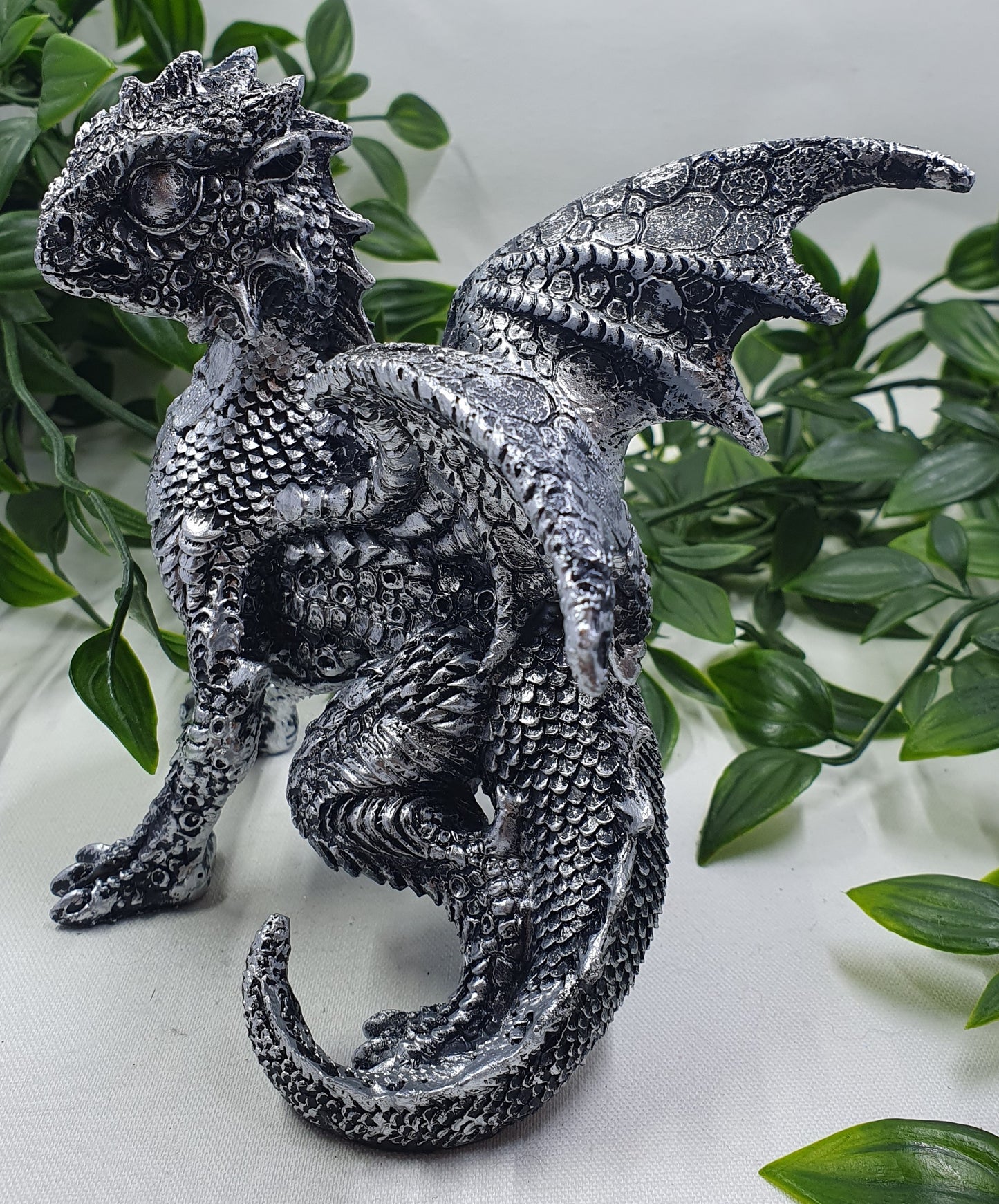 Silver Dragon in Defence Pose