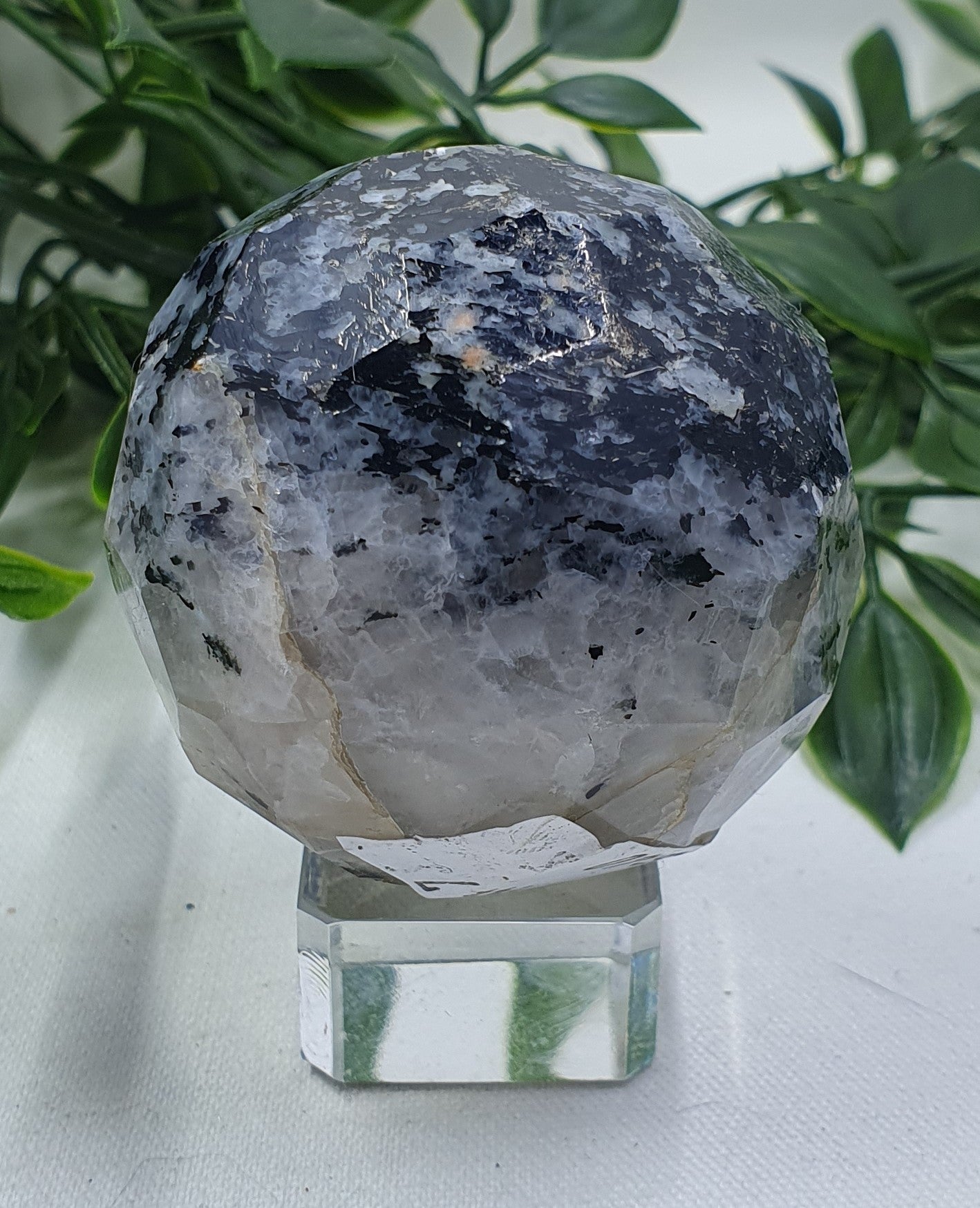 Rainbow Moonstone Faceted Sphere #2