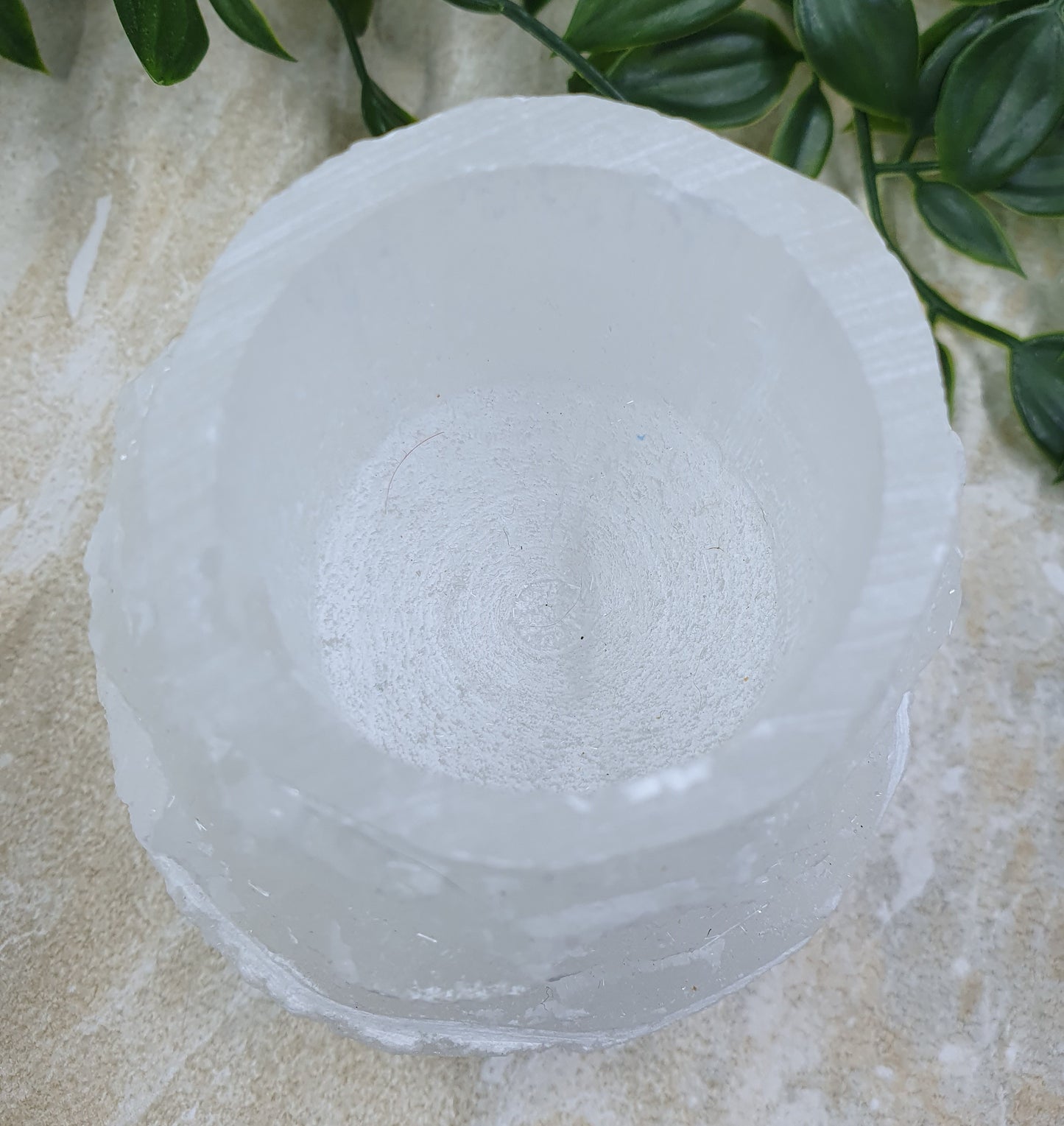 Selenite Layered Trinket Holder #3