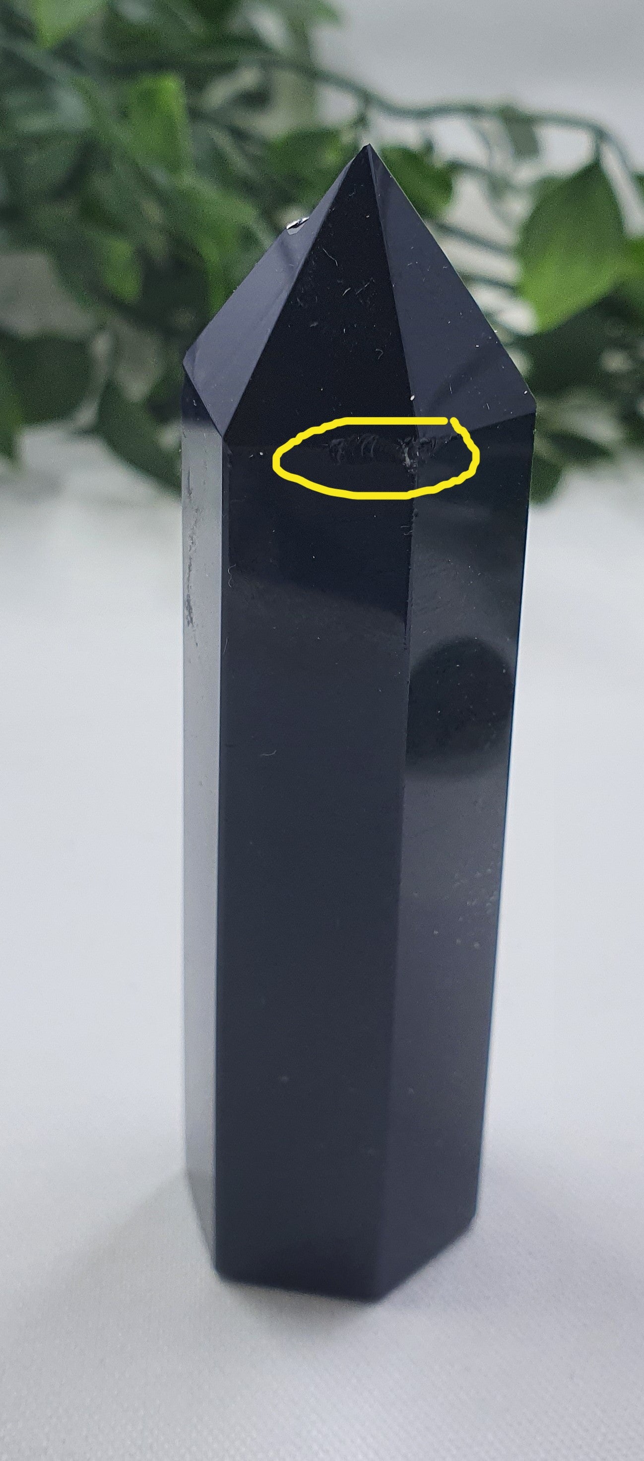 Damaged Item - Black Obsidian Moon Phase Point