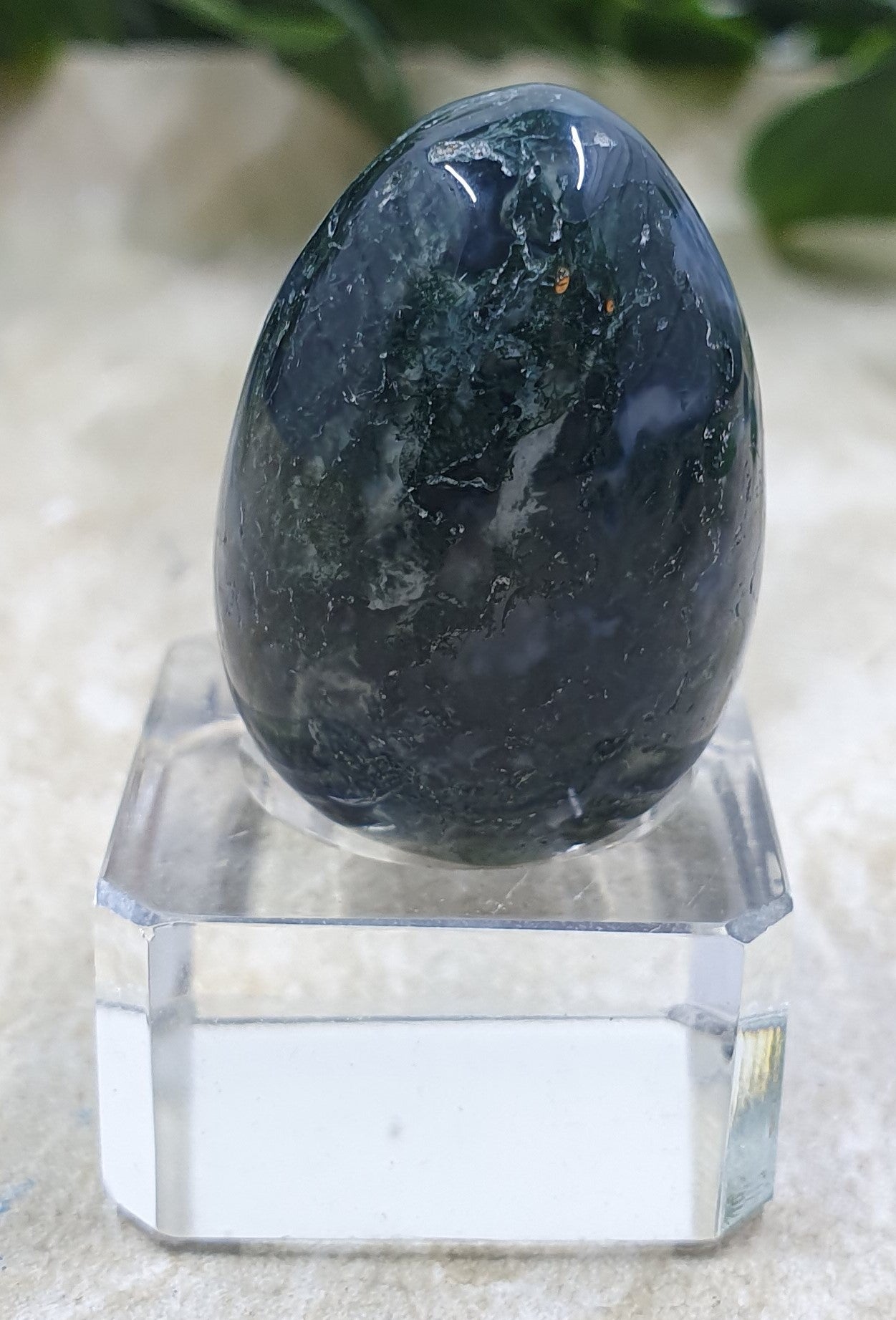 Moss Agate Mini Egg #2