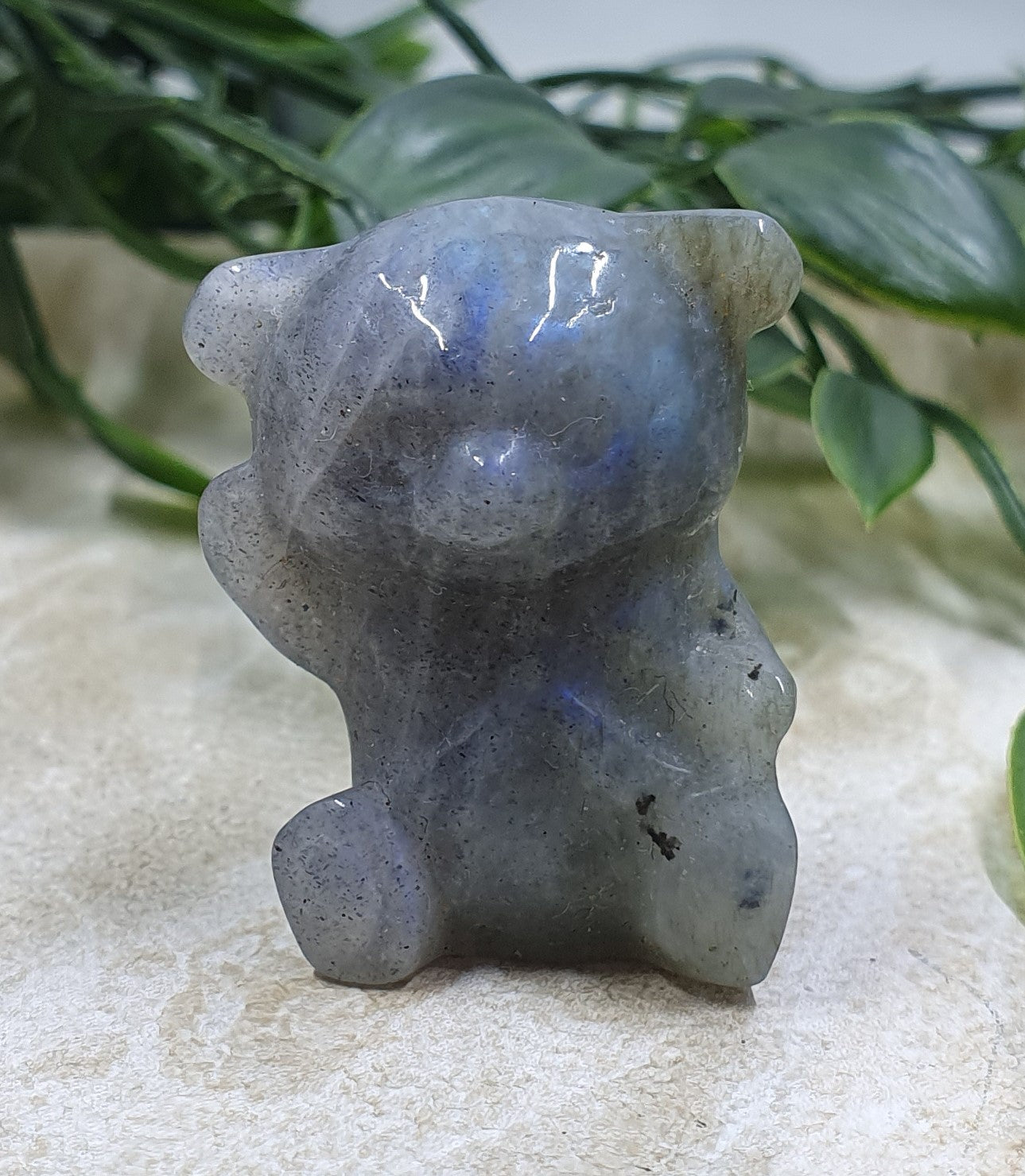 Labradorite Bear Carving