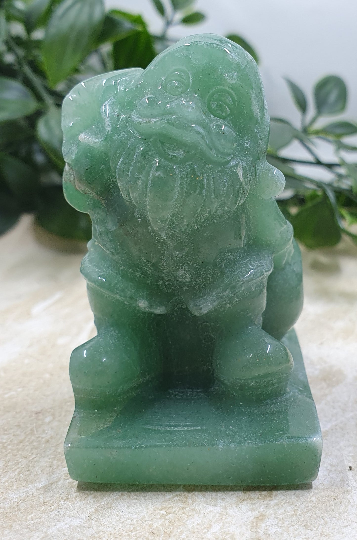 Green Aventurine Santa Carving #1