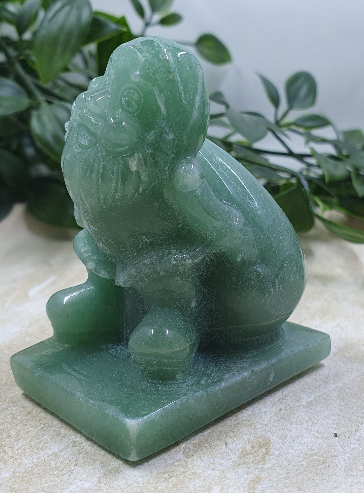 Green Aventurine Santa Carving #1