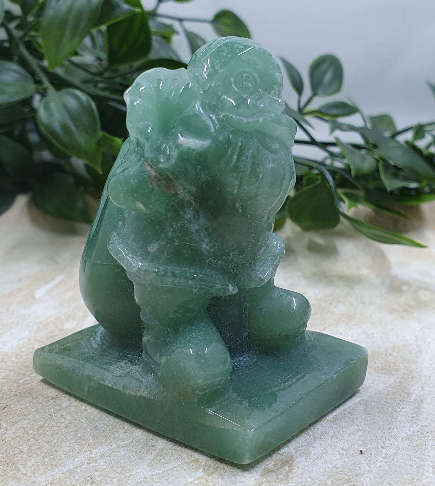 Green Aventurine Santa Carving #1