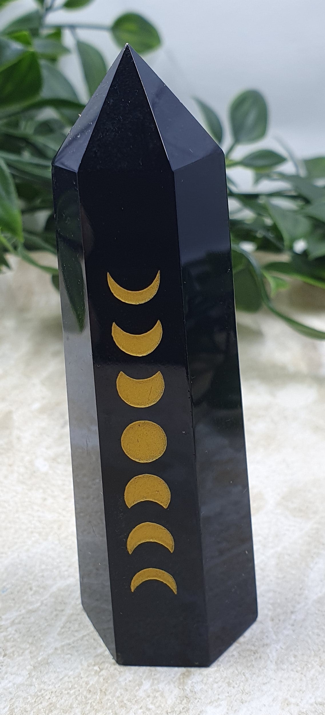 Black Obsidian Moon Phase Point #1