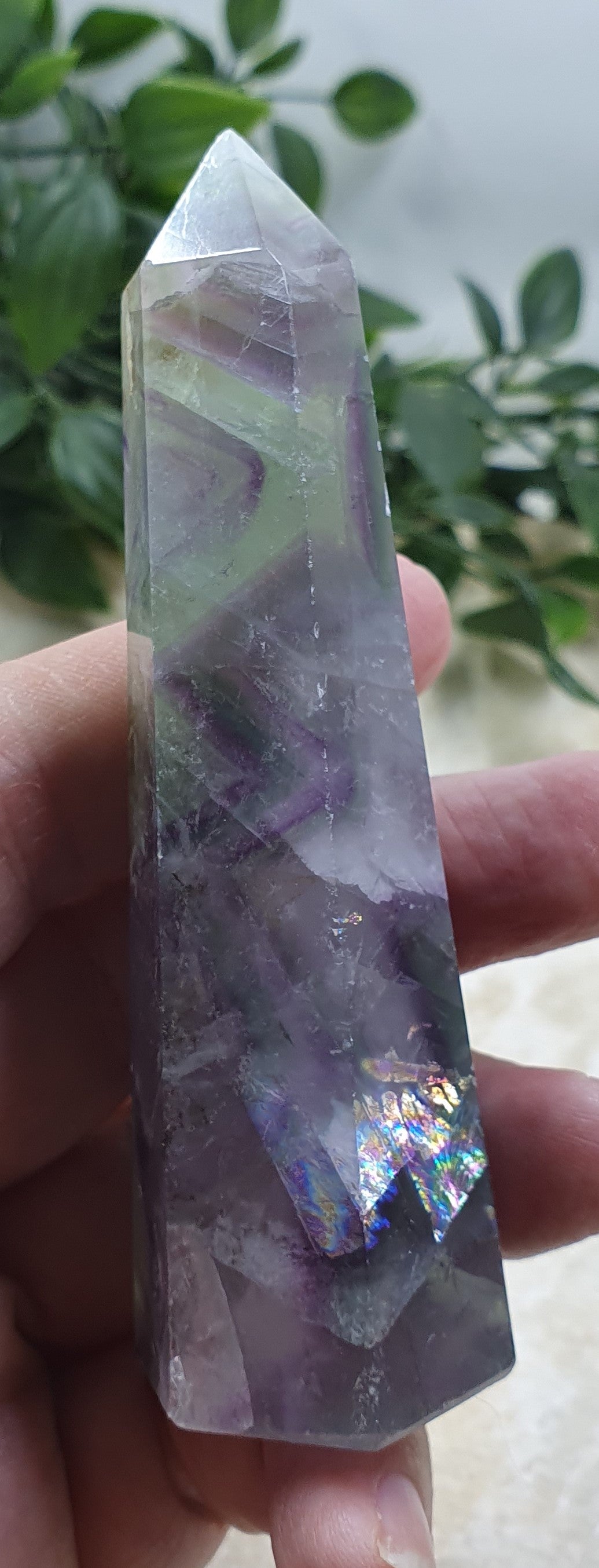 Rainbow Fluorite Point #11