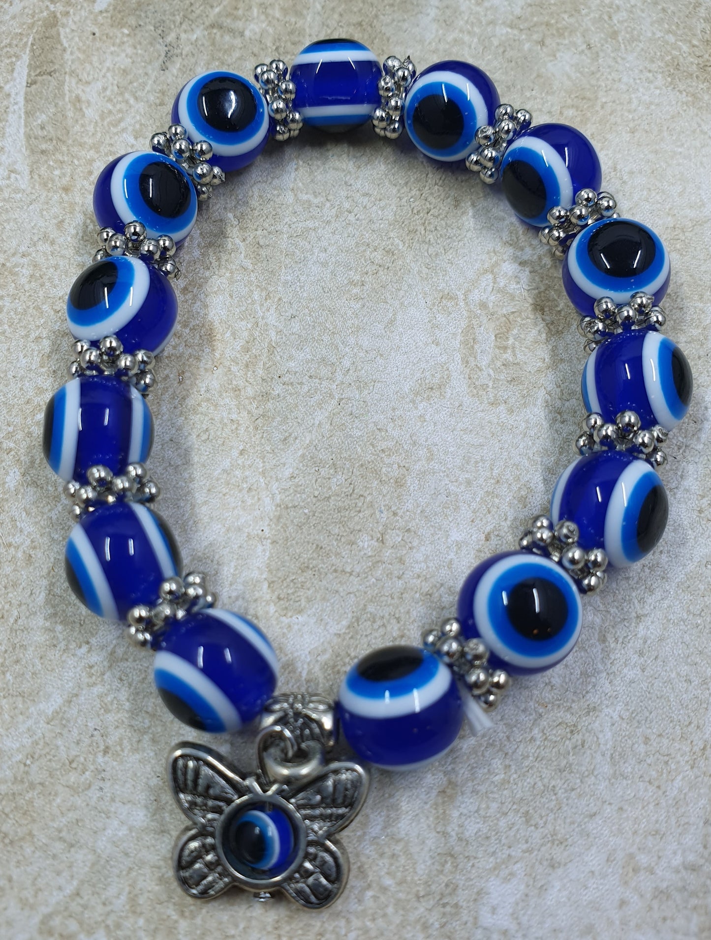 Evil Eye Butterfly Charm Bracelet #1