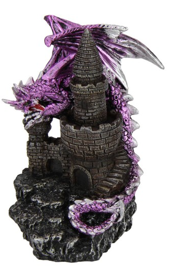 Dragon Guarding Castle - Pink