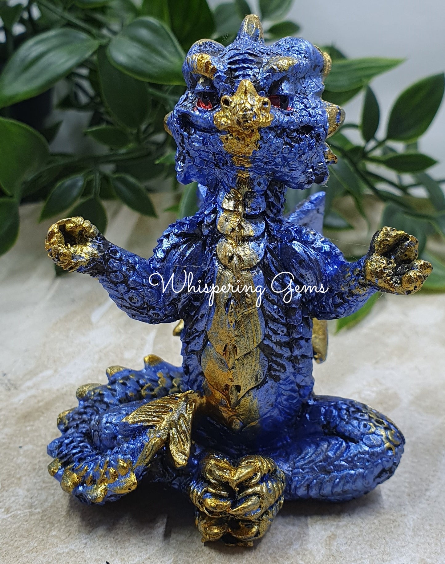 Yoga Posing Dragon - Blue