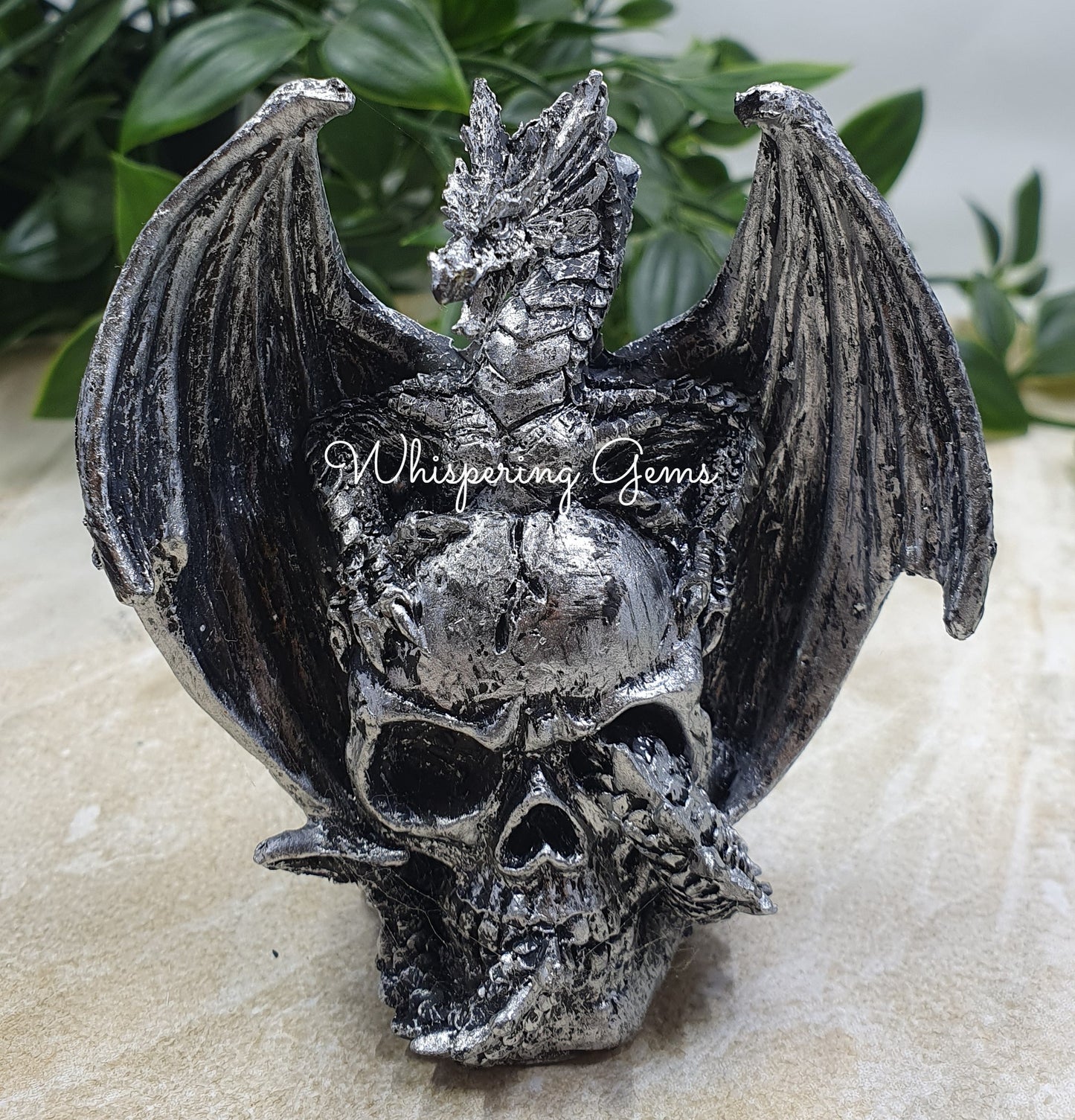 Dragon on Skull - Silver