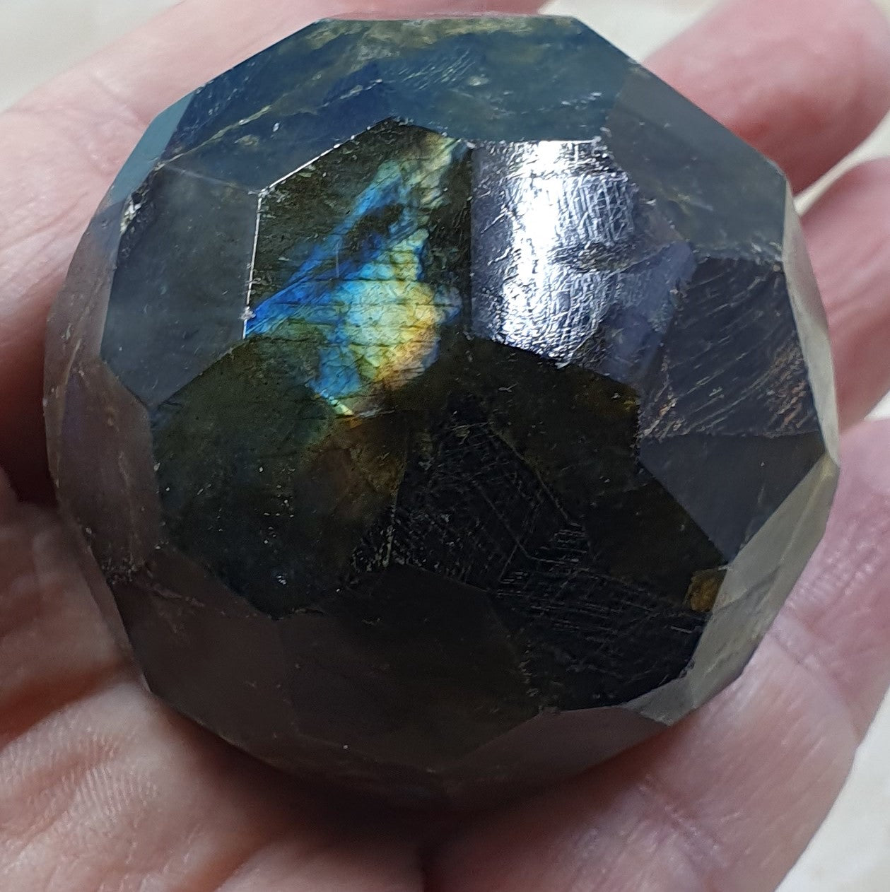 Labradorite Faceted Sphere #6