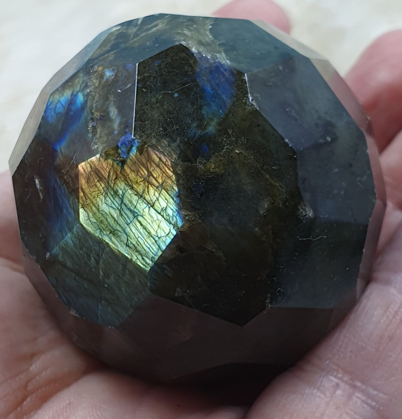 Labradorite Faceted Sphere #7