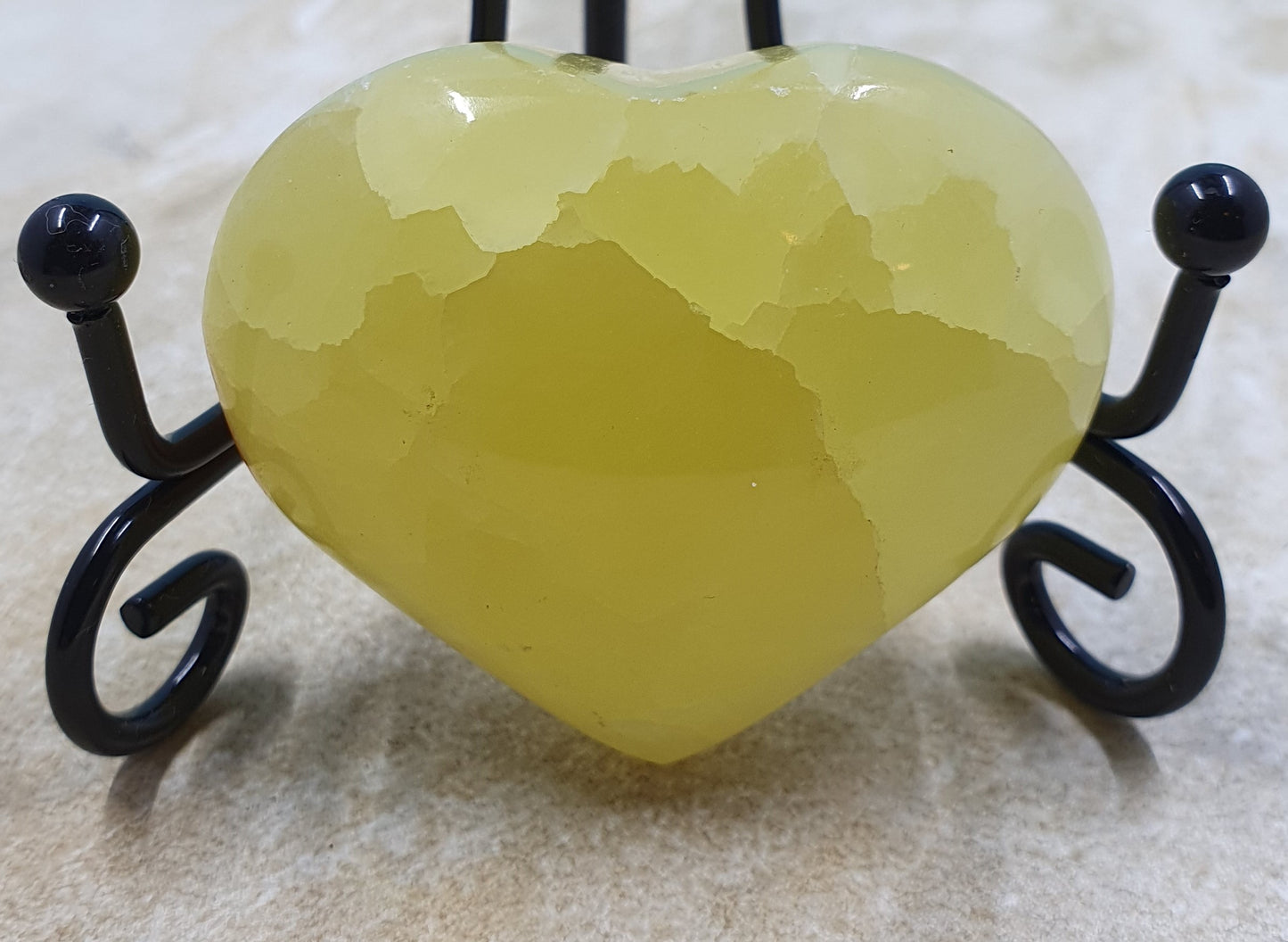 Lemon Calcite Heart #1