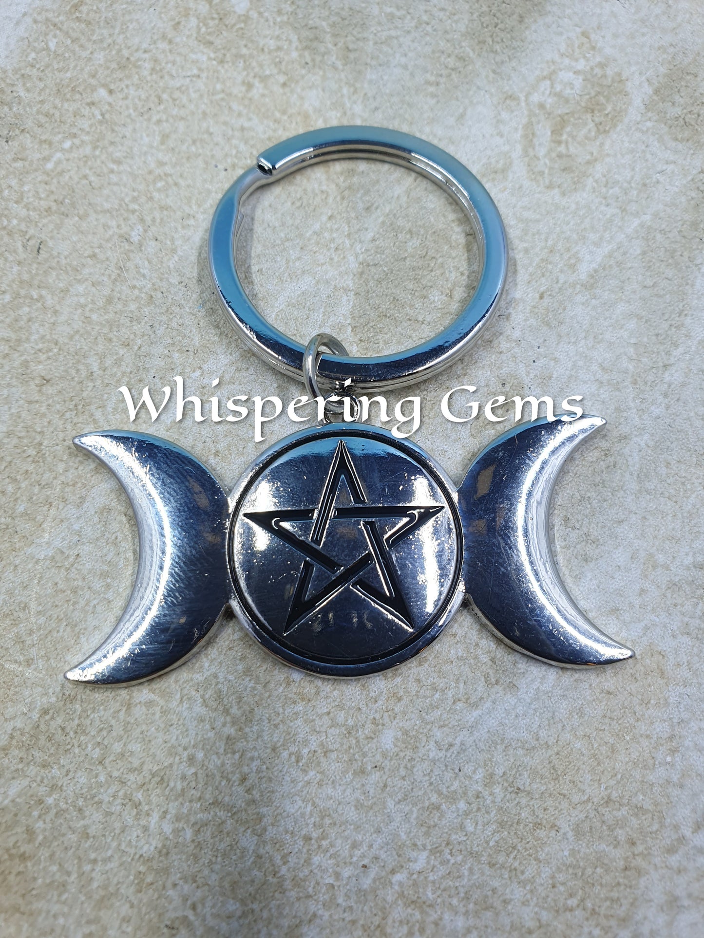 Triple Moon Keychain