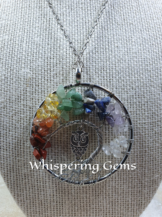 Owl Tree of Life Necklace