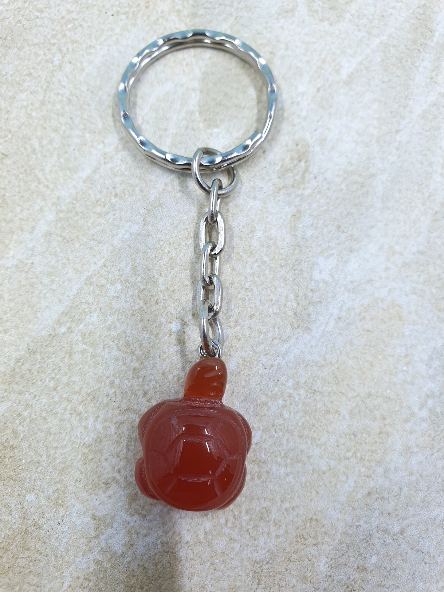 Carnelian Turtle Keychain