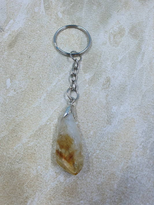 Citrine Chunk Keychains