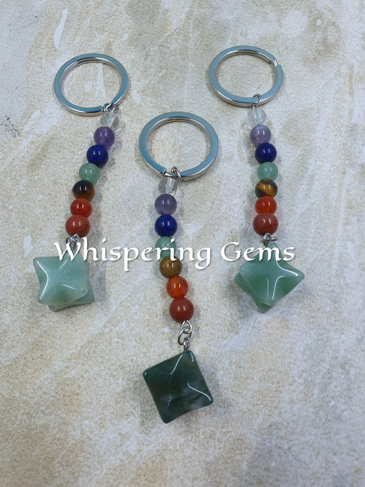 Green Aventurine Chakra Keychain