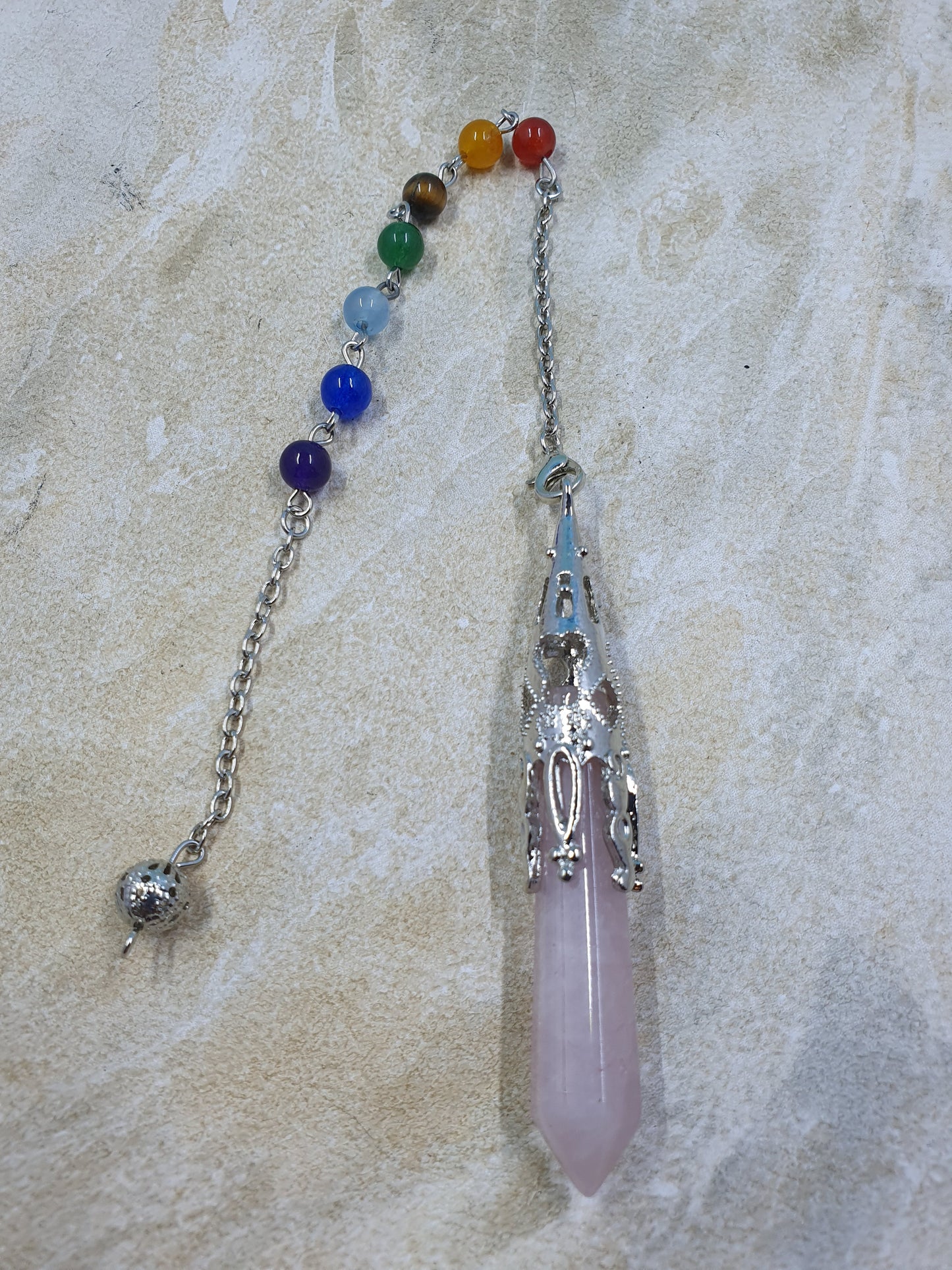 Rose Quartz Chakra Pendulum