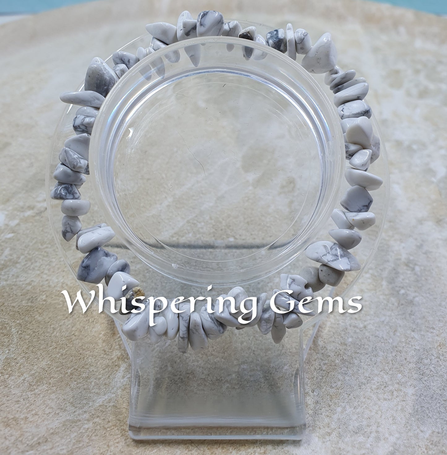 Howlite Crystal Chip Bracelet