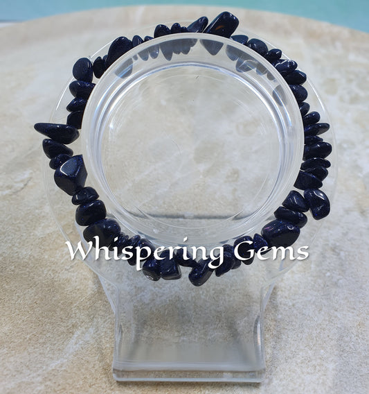 Blue Moonstone Crystal Chip Bracelet