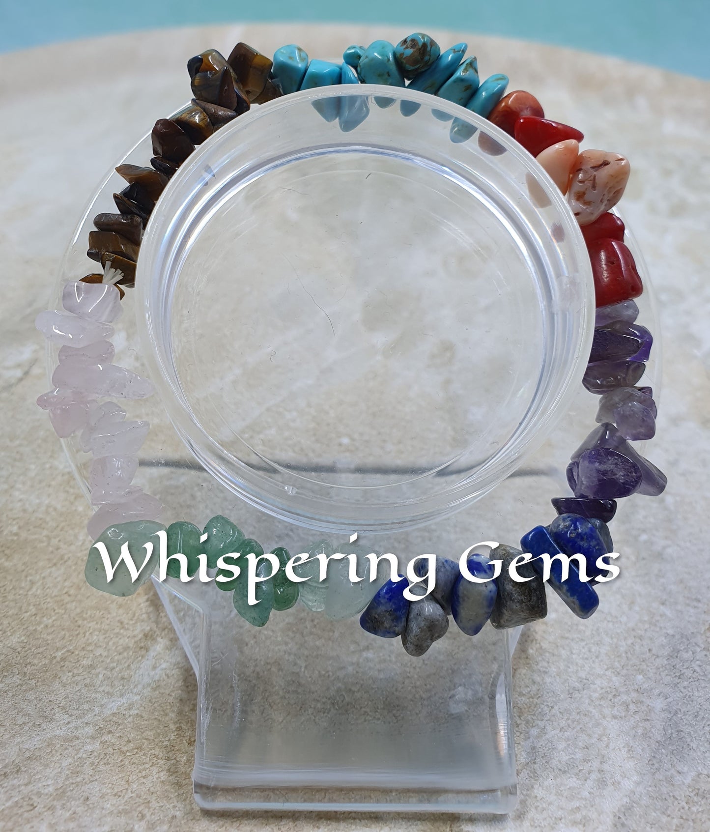 Chakra Crystal Chip Bracelet