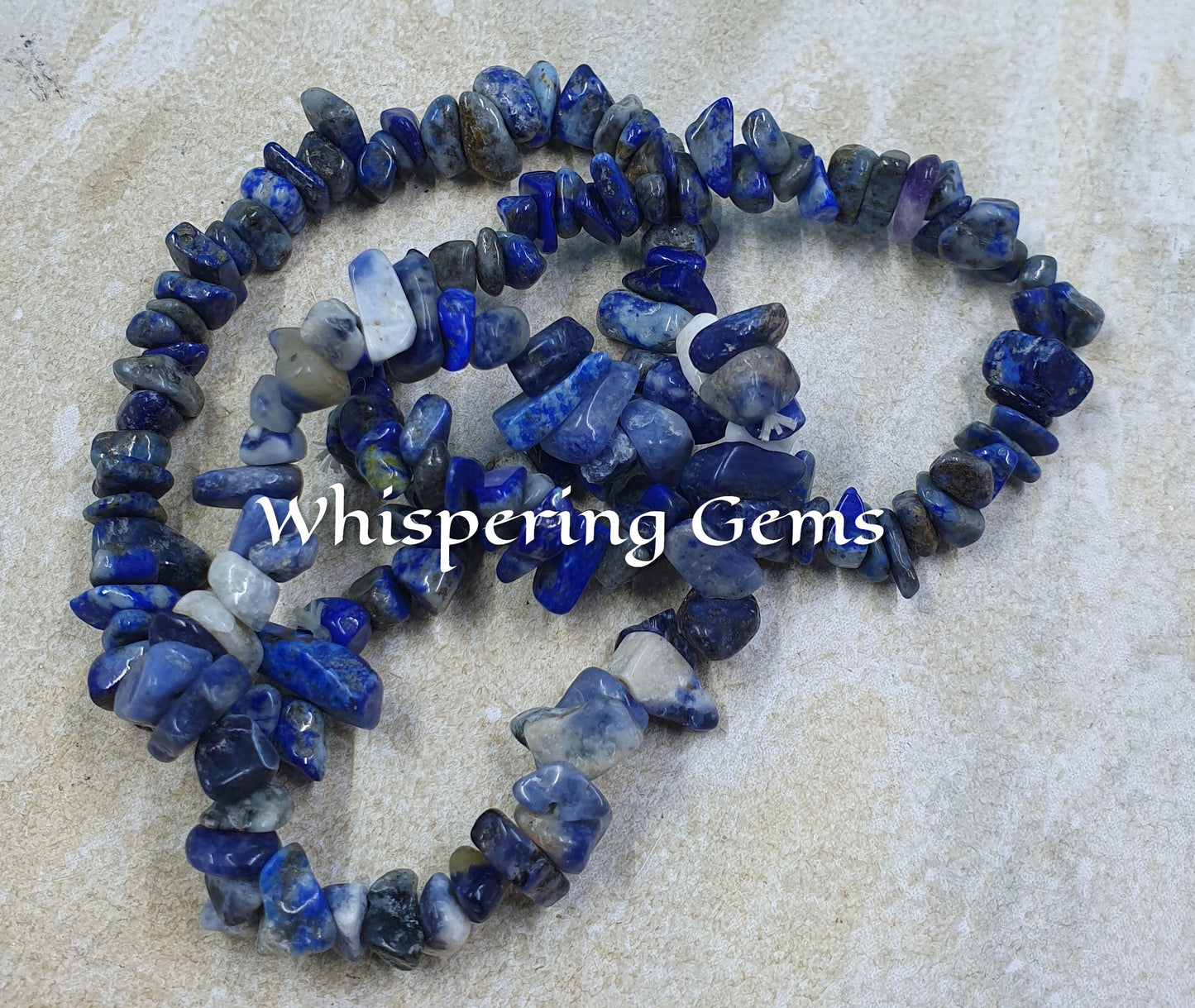 Lapis Lazuli Crystal Chip Bracelet