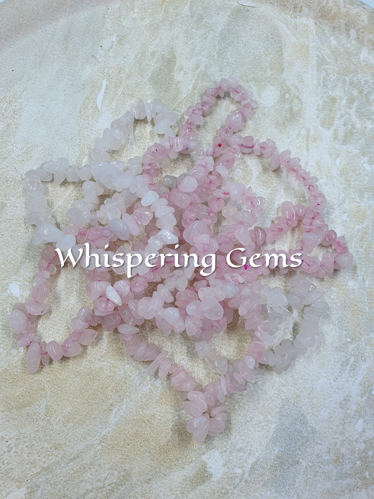 Rose Quartz Crystal Chip Bracelet