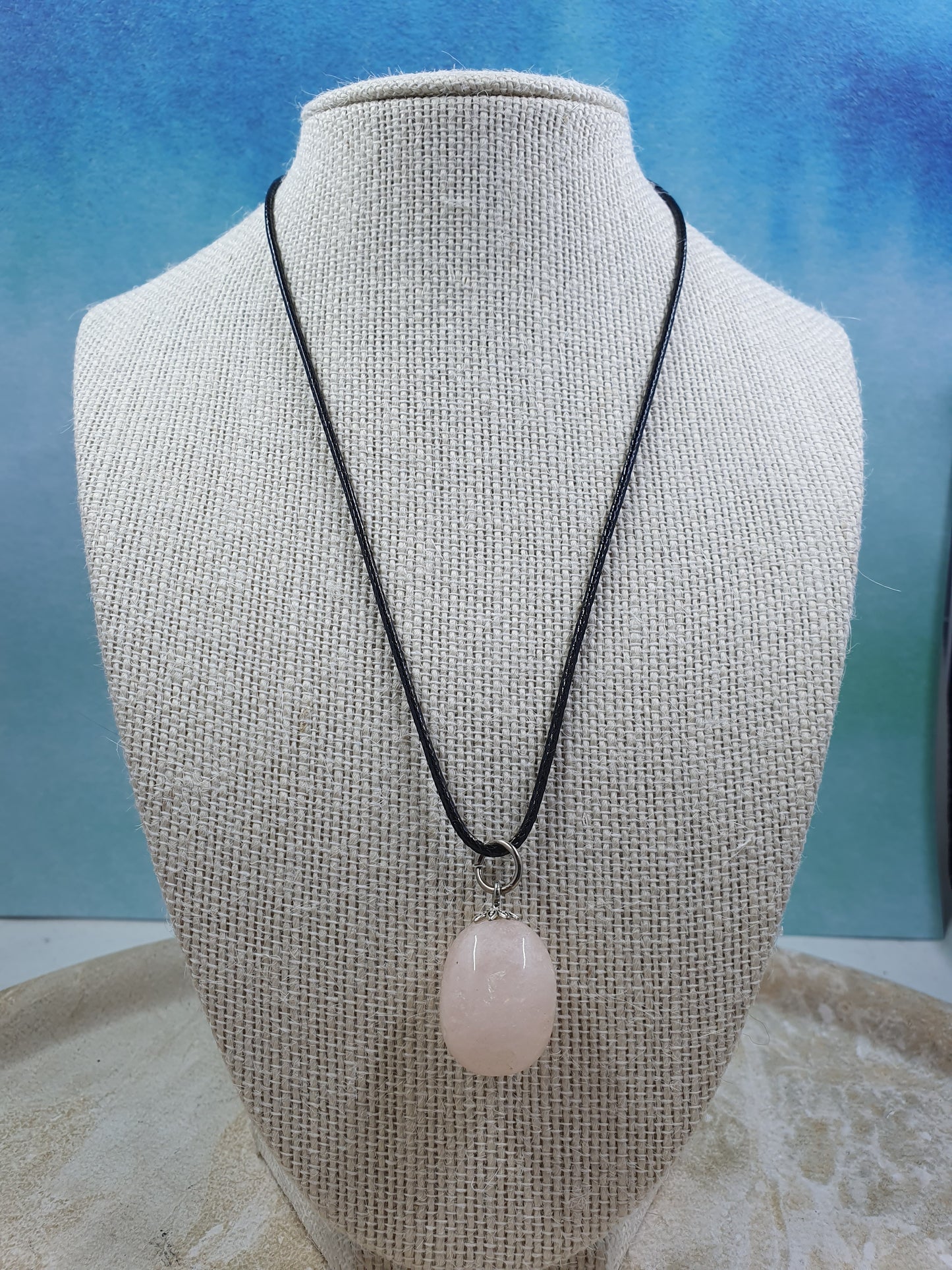 Rose Quartz Pendant Necklace #1