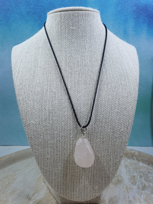 Rose Quartz Pendant Necklace #3