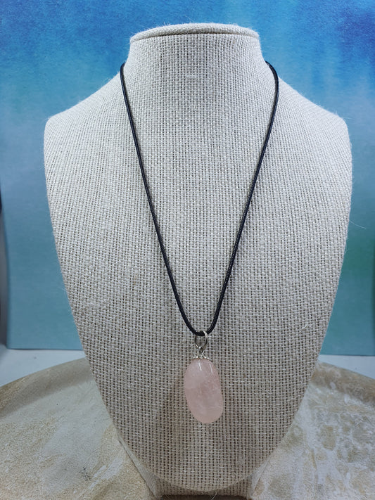 Rose Quartz Pendant Necklace #4