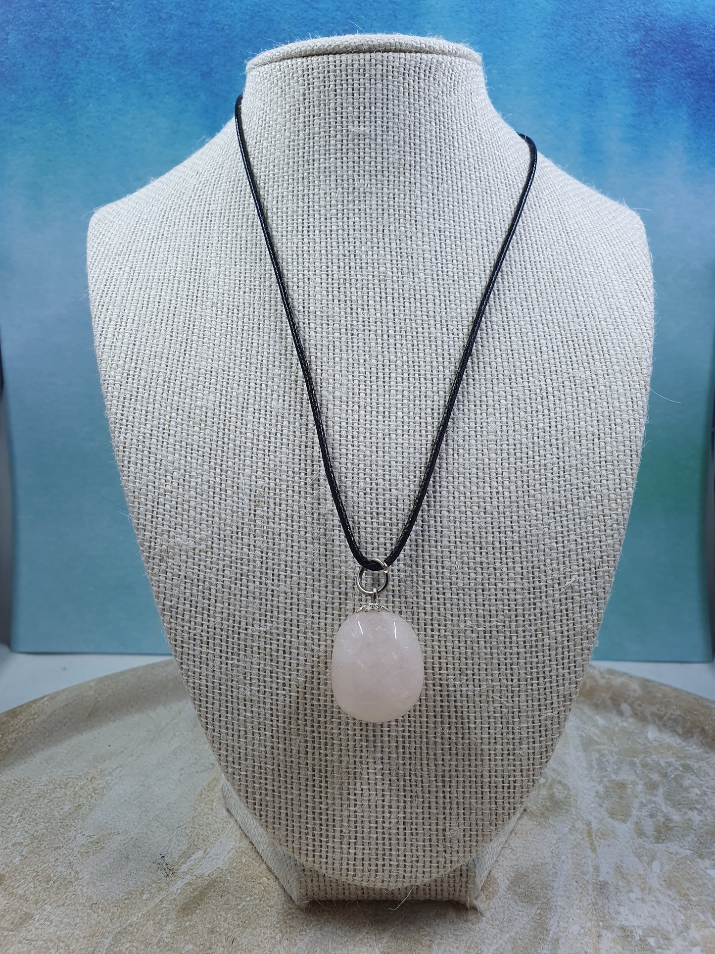 Rose Quartz Pendant Necklace #5