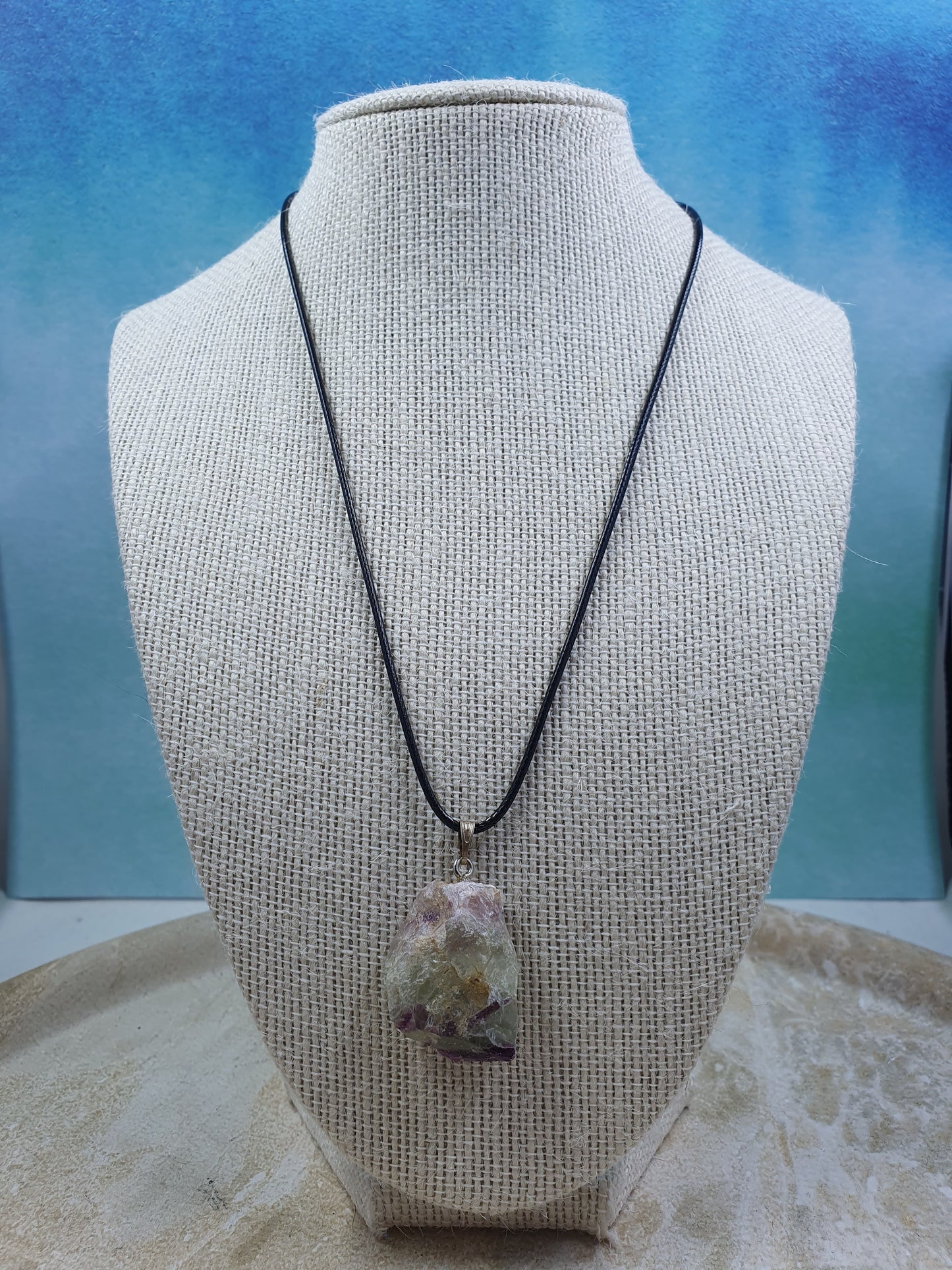 Rainbow Fluorite Pendant Necklace #1