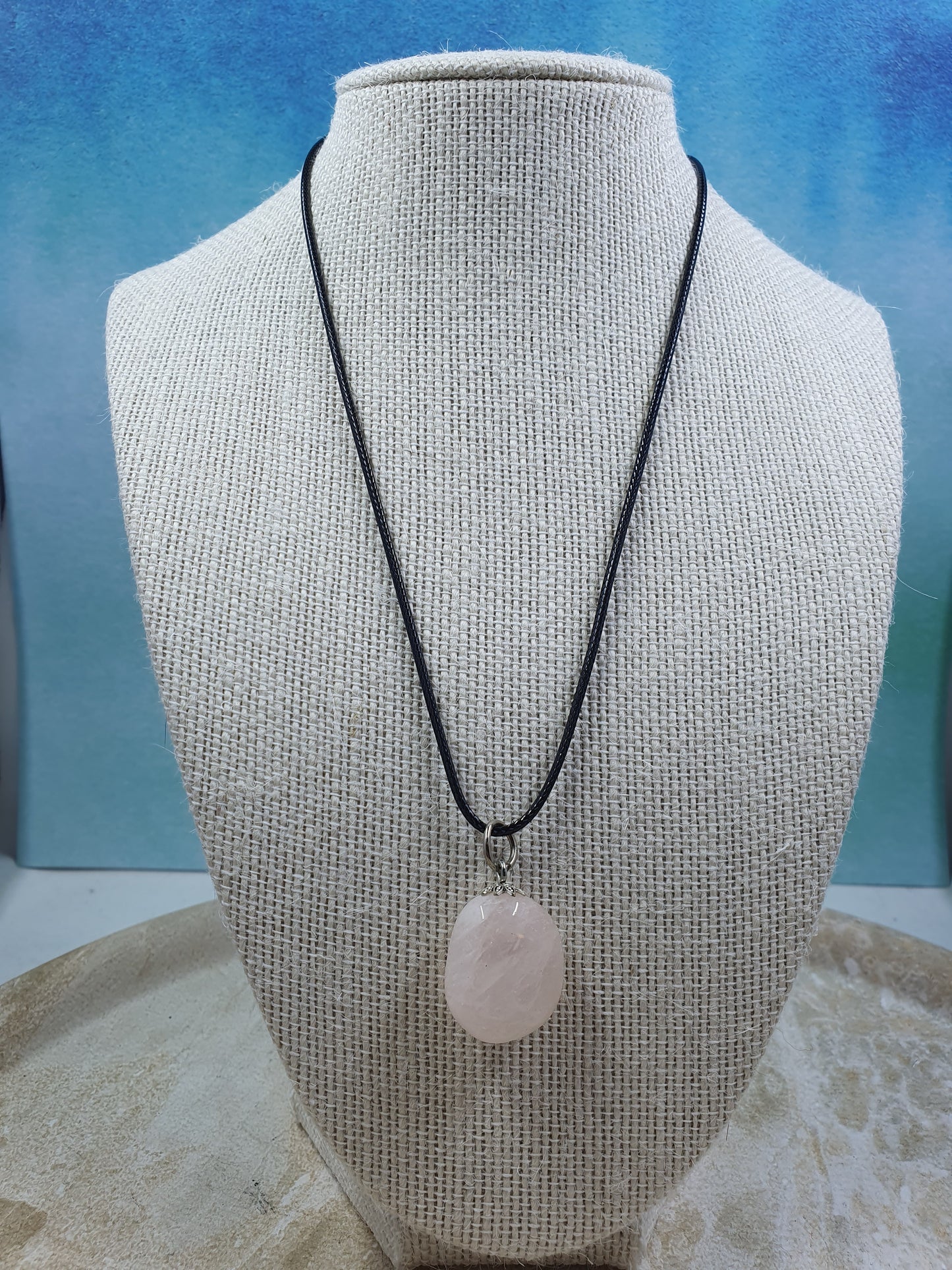 Rose Quartz Pendant Necklace #6