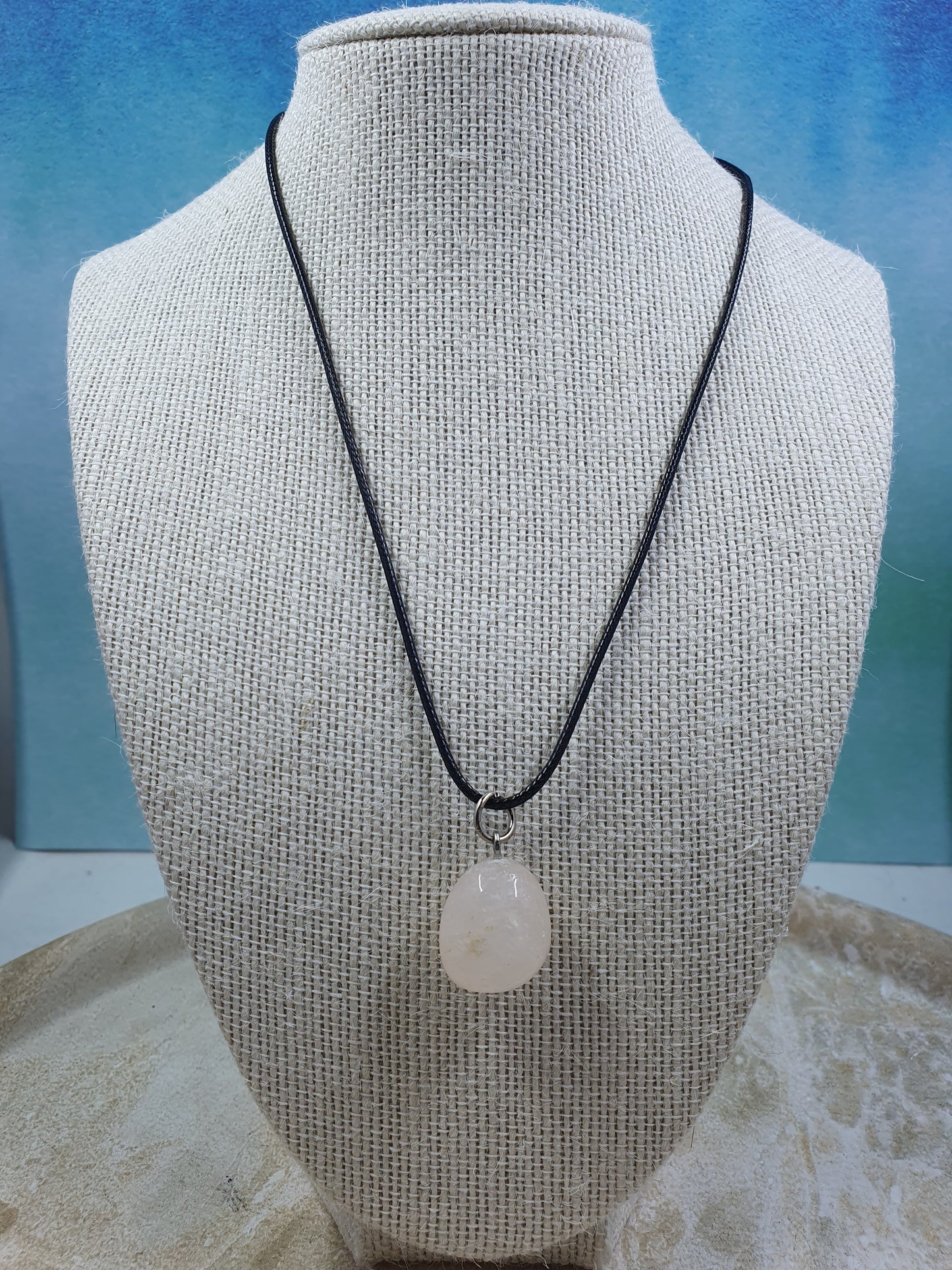 Rose Quartz Pendant Necklace #7