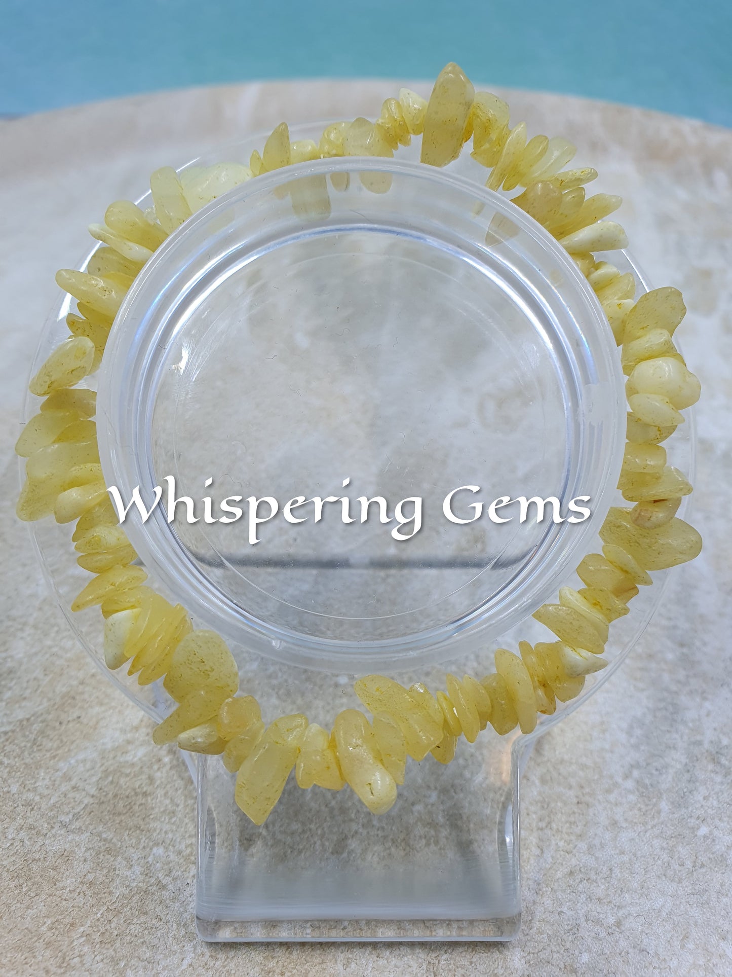 Yellow Calcite Crystal Chip Bracelet