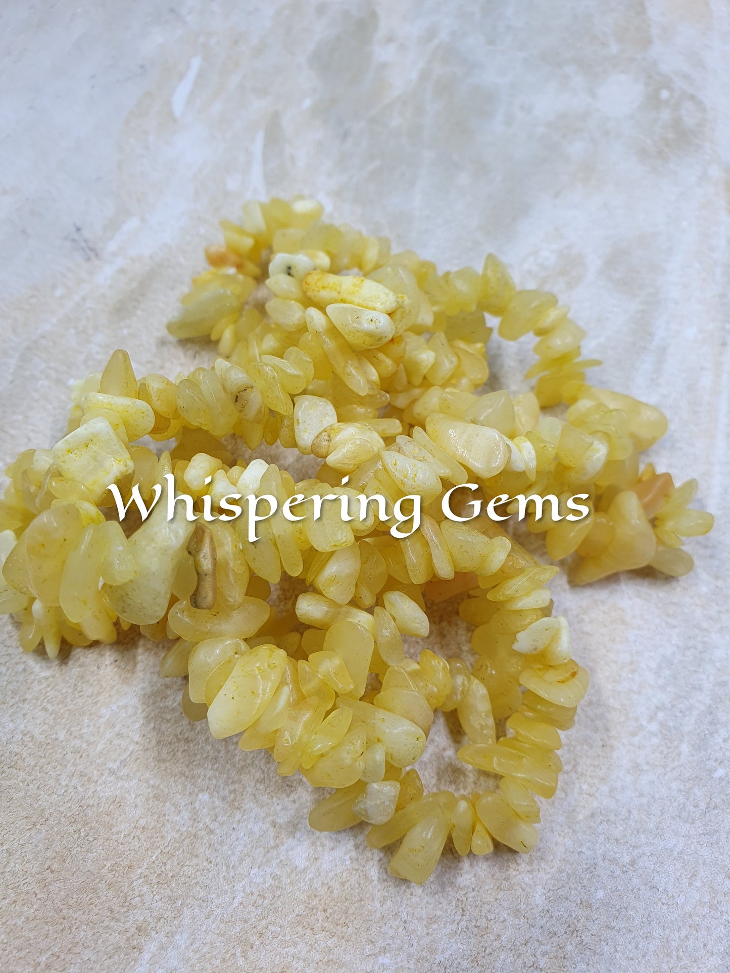 Yellow Calcite Crystal Chip Bracelet