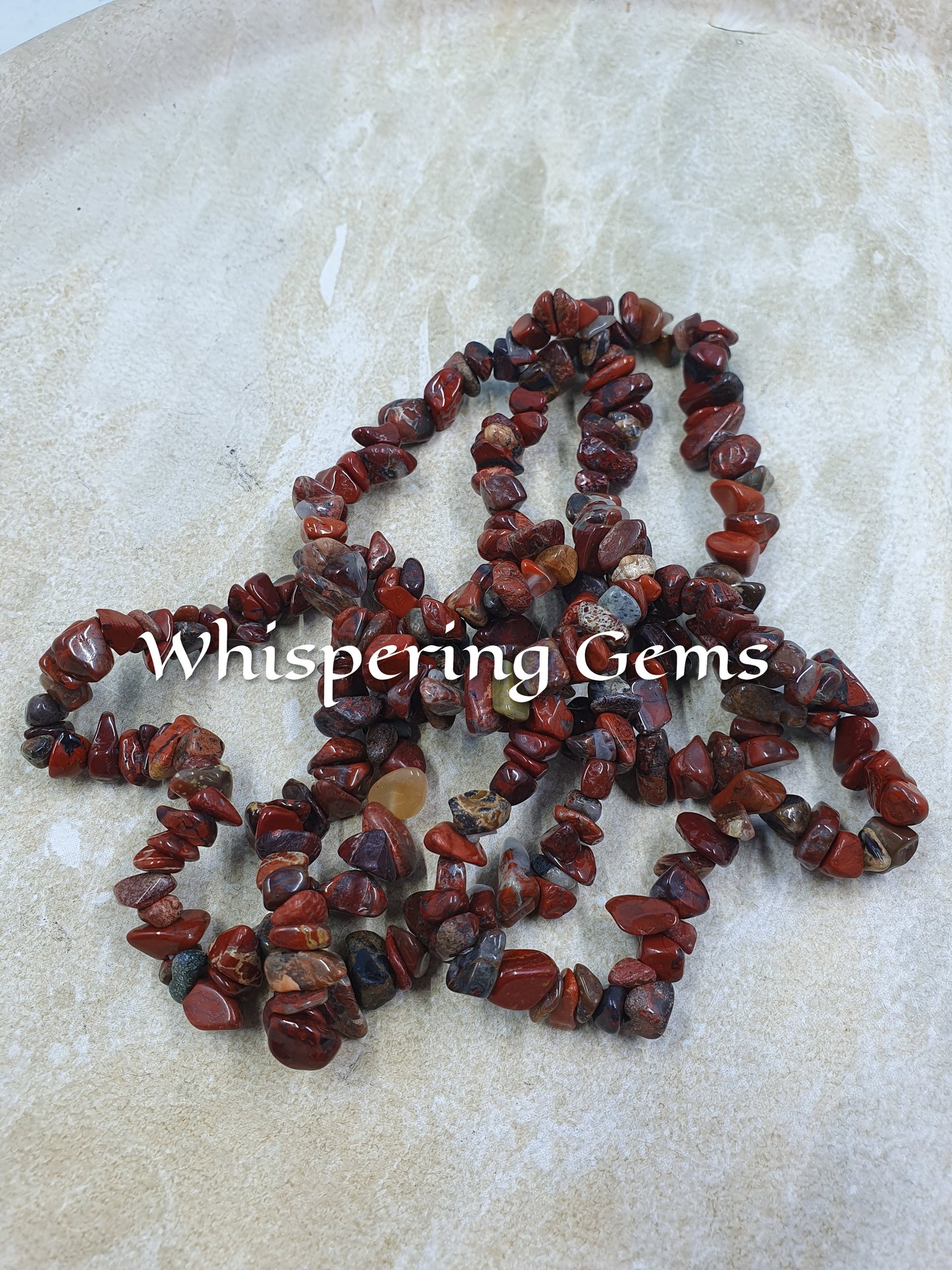 Red Jasper Crystal Chip Bracelet