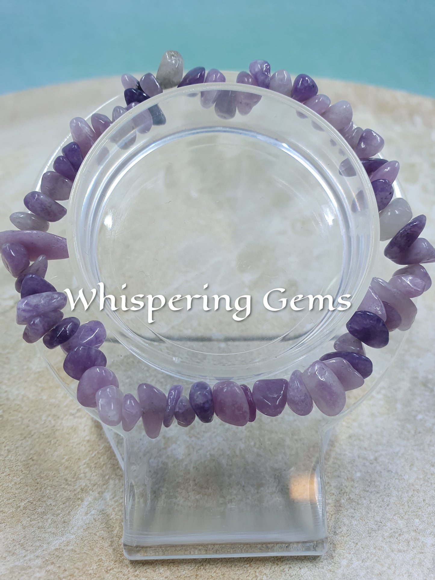 Lepidolite Crystal Chip Bracelet