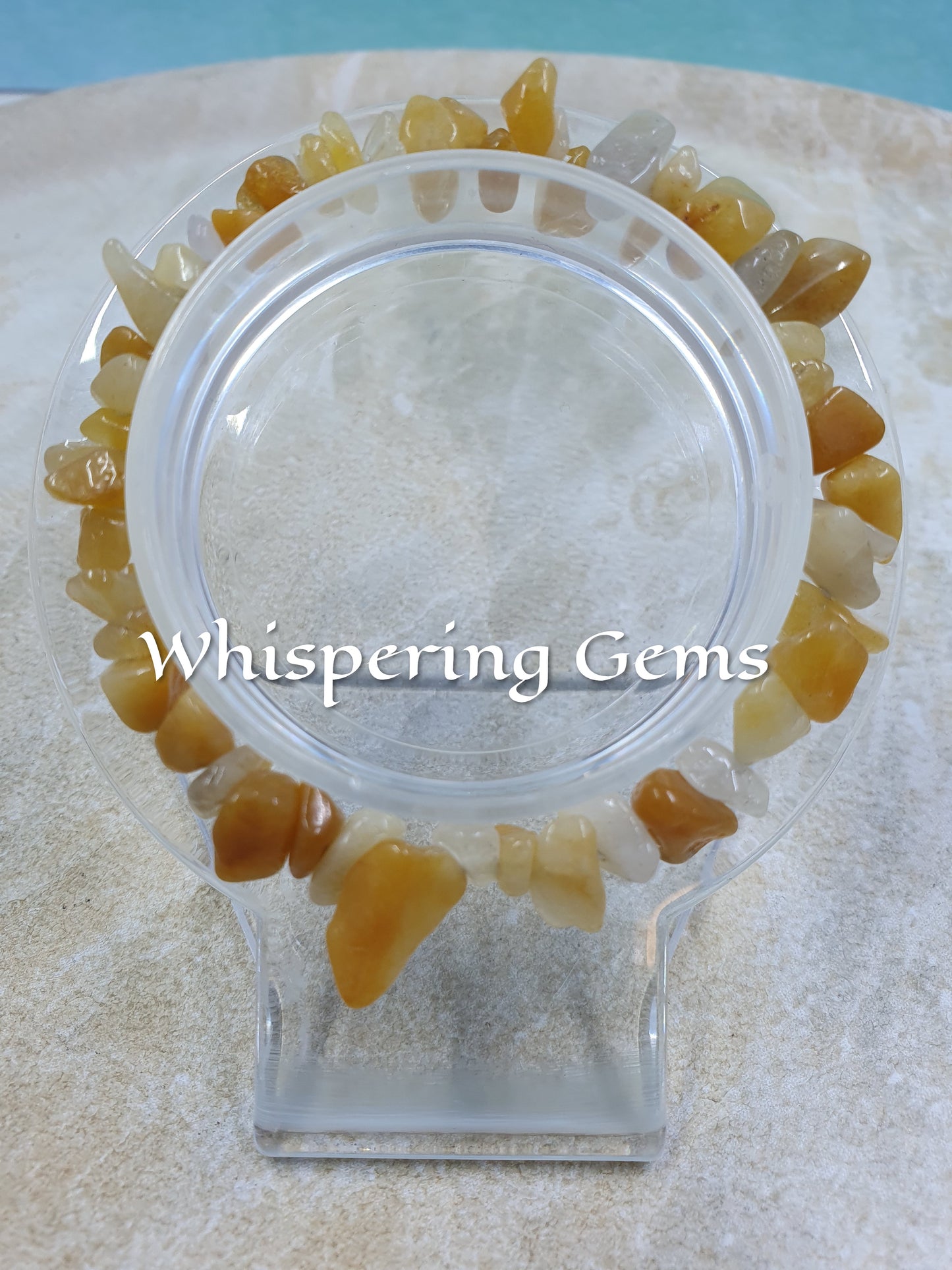 Yellow Agate Crystal Chip Bracelet