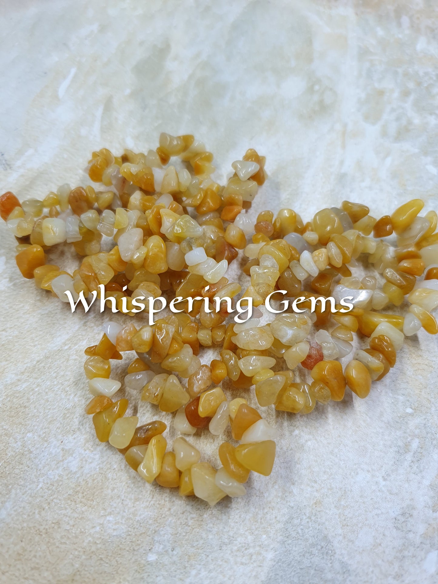 Yellow Agate Crystal Chip Bracelet