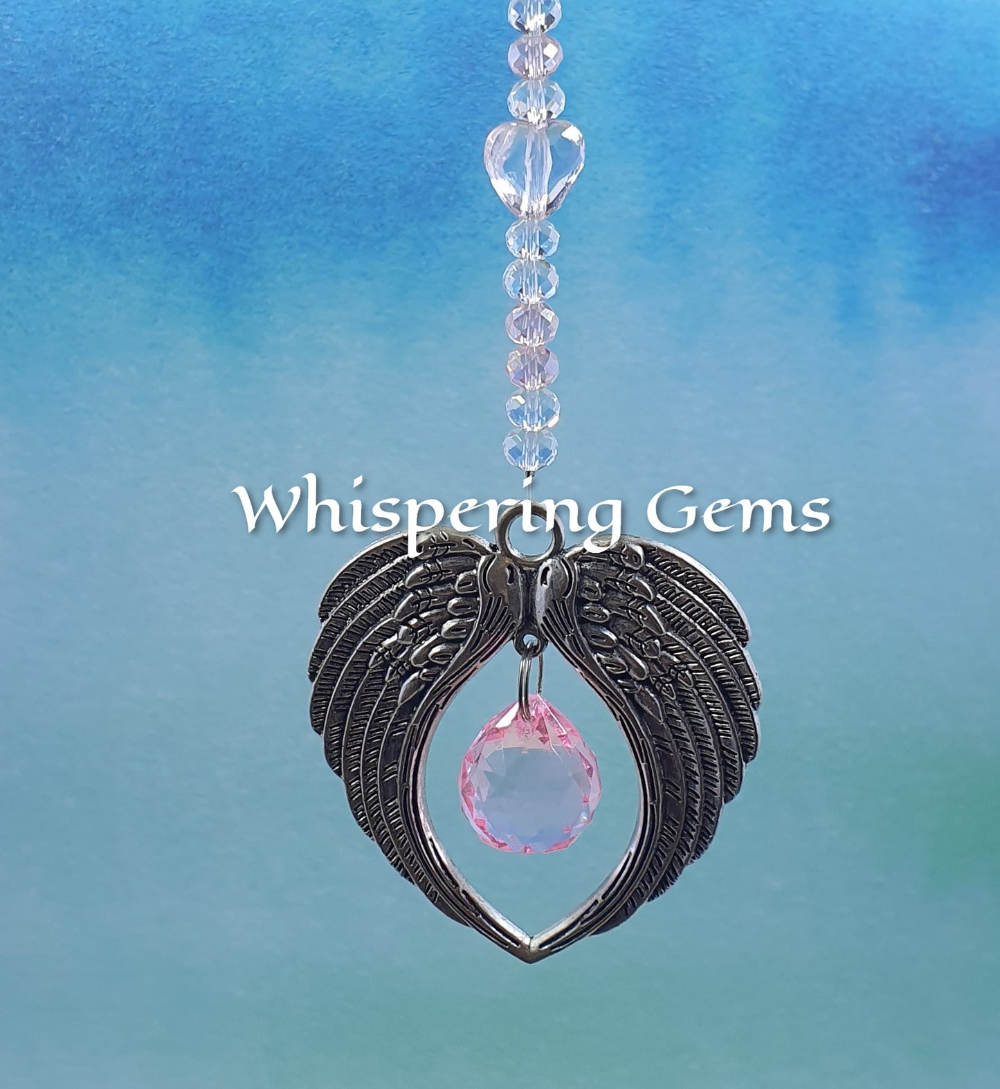 Angel Wing Pink Suncatcher #1