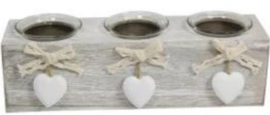 Heart Triple Candle Holder