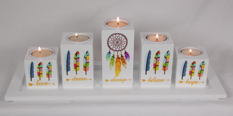 Follow Your Dreams 5 Piece Candle Holder