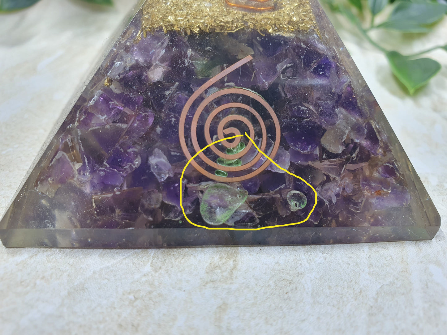 Damaged Item - Amethyst Orgonite Pyramid #2