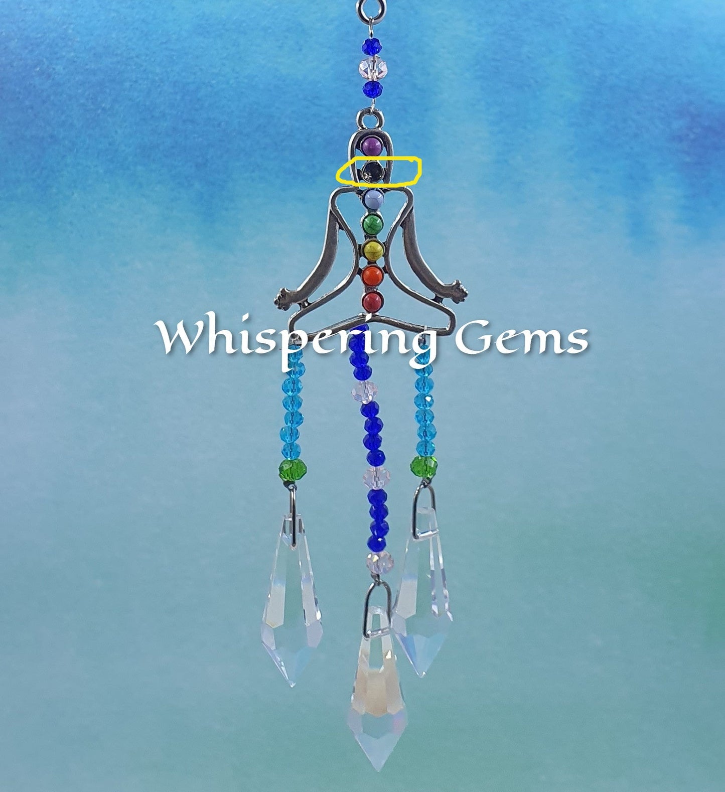 Damaged Item - Chakra Yoga Woman Suncatcher