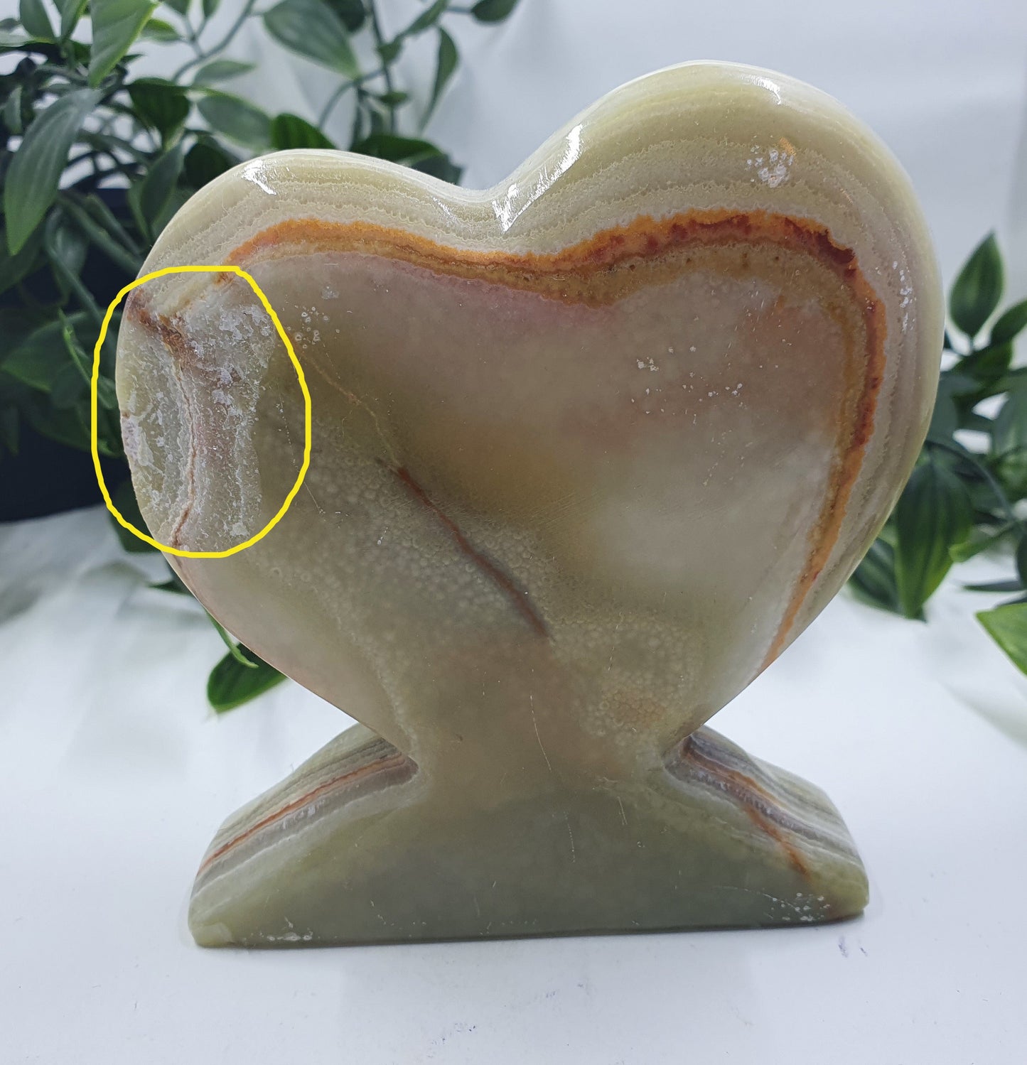 Damaged Item - Green Onyx Heart